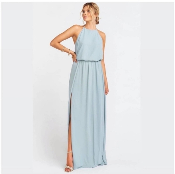 Show Me Your Mumu Halter Maxi Dress Side Slit Size XS - Picture 2 of 10